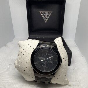 Guess Multi-Function Men's Quartz Watch U15057G1 Black Dial Stainless Steel